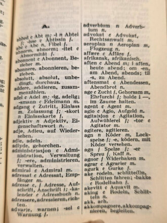 "Damms Lommeordboker Tysk-Norsk Norsk-Tysk Deutsch-Norwegisch Norwegisch-Deutsch Taschenwörterbuch" Oslo, 1940, 343 Seiten, stark gebraucht