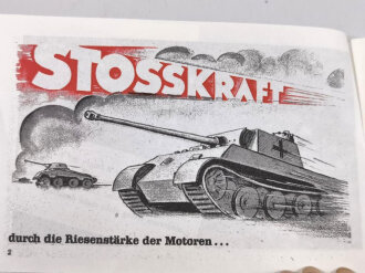 REPRODUKTION "Panzer helfen Dir! Was der Grenadier vom gepanzerten Kampffahrzeug wissen muß" Merkblatt vom 15.9.44, 40 Seiten, über A6