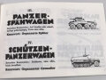 REPRODUKTION "Panzer helfen Dir! Was der Grenadier vom gepanzerten Kampffahrzeug wissen muß" Merkblatt vom 15.9.44, 40 Seiten, über A6