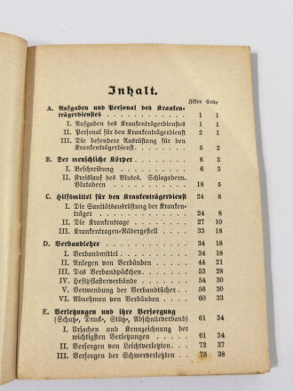 H.Dv.100 Entwurf Krankenträgerordnung (Kt.-D.) vom 20.12.1934, Nachdruck 1938, 120 Seiten, A6