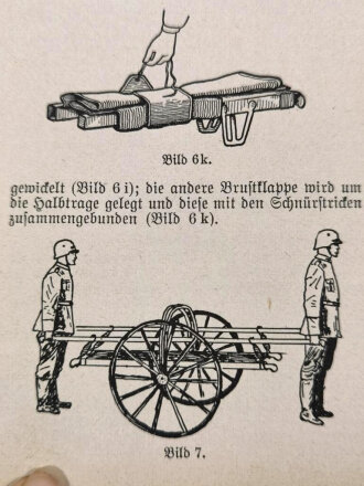 H.Dv.100 Entwurf Krankenträgerordnung (Kt.-D.) vom 20.12.1934, Nachdruck 1938, 120 Seiten, A6