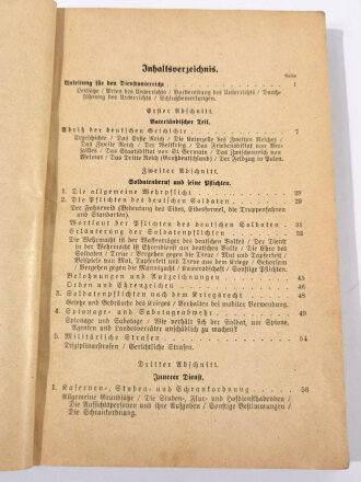 "Der Dienstunterricht im Heere, Ausgabe für den Schützen der Schützenkompanie", Berlin, Jahrgang 1940, 332 Seiten, A5