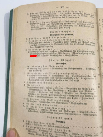 "Der Dienstunterricht im Heere, Ausgabe für den Schützen der Schützenkompanie", Berlin, Jahrgang 1940, 332 Seiten, A5