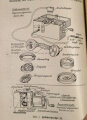 "Der Dienstunterricht im Heere, Ausgabe für den Nachrichtensoldaten", Berlin, Jahrgang 1940, 385 Seiten, A5, stark gebraucht, das 1. Blatt mit Bildnis A.H. fehlt