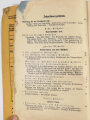 "Der Dienstunterricht im Heere, Ausgabe für den Nachrichtensoldaten", Berlin, Jahrgang 1940, 385 Seiten, A5, stark gebraucht, das 1. Blatt mit Bildnis A.H. fehlt