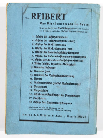 "Der Dienstunterricht im Heere, Ausgabe für den Pionier", Berlin, Jahrgang 1941, 395 Seiten, A5