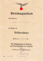 Urkundengruppe eines Fallschirmjägers mit Fallschirmschützenabzeichen in Stoffausführung und Erkennungsmarke, Angehöriger 1./Fallschirm M.G. Bataillon