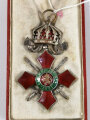 Bulgarien- Militärverdienstorden - Ritterkreuz mit Krone V. Klasse, im Etui