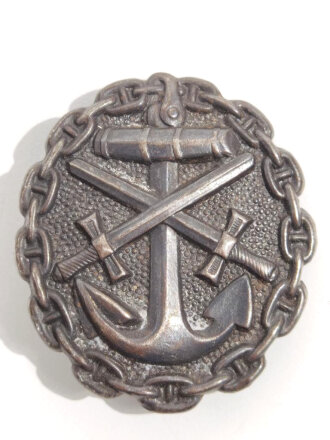 1. Weltkrieg, Marine Verwundetenabzeichen schwarz, Eisen lackiert