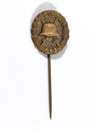 1. Weltkrieg, Miniatur Verwundetenabzeichen Mattgold, 18mm
