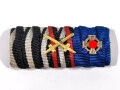 3er Bandspange eines 1. Weltkriegsveteranen mit Bandauflagen, Breite 45