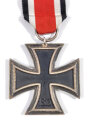 Eisernes Kreuz 2. Klasse 1939 mit Bandabschnitt, Hakenkreuz mit voller Schwärzung, guter Zustand