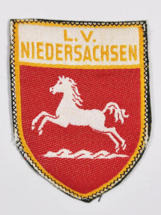 Ärmelabzeichen Stahlhelmbund Landesverband L.V. Niedersachsen, auf neuzeitlichen Uniformstoff vernäht