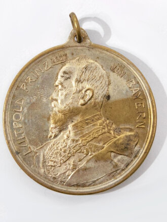 Tragbare Medaille " Prinzregent Luitpold, Eröffnungsschiessen 6.u.7. August 1911, zur Einweihung d. neuen Schiesstätte d.KGL.Priv.Schützengesellschaft Cadolzburg, Durchmesser 40mm