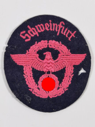 Feuerwehr III.Reich , Ärmeladler " Schweinfurt " mit leichten Schäden