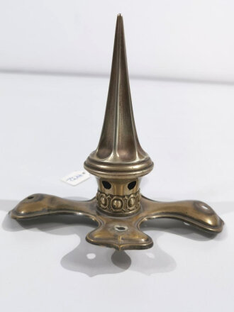 Abschraubbare Spitze für eine Pickelhaube für Offiziere, silbern