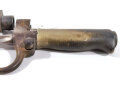 Frankreich 1.Weltkrieg, Seitengewehr Lebel Modell 1886 mit Haken, Griff Aluminium, sogenanntes" Rosalie", ungereinigt