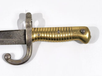 Frankreich, deutsch/französischer Krieg 1870/71 Seitengewehr Chassepot Modell 1866 ohne Scheide, gereinigt