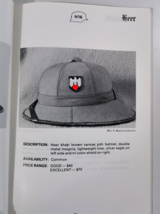 "German Helmets 1933-1945 / A Collectors Guide" used book, good condition