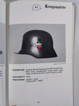 "German Helmets 1933-1945 / A Collectors Guide" used book, good condition