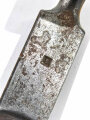 Tüllenbajonett Frankreich Mod 1822, dreikantig, Länge 49 cm, Innendurchmesser Tülle 2,2 cm, Außendurchmesser 2,65cm , Länge Tülle ca 67,8cmSperring fehlt
