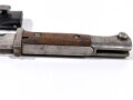 Kaiserreich, Seitengewehr Modell 1884/98 ,Holzgriffschalen glatt, Hersteller Henckels, Kammerstück ohne Stempelung auf dem Klingenrücken