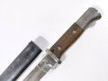 Kaiserreich, Seitengewehr Modell 1884/98 ,Holzgriffschalen glatt, Hersteller Henckels, Kammerstück ohne Stempelung auf dem Klingenrücken