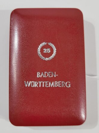 Baden- Württemberg, Feuerwehr- Ehrenzeichen 25 Jahre in Silber,  im Etui