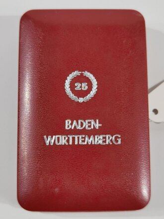 Baden- Württemberg, Feuerwehr- Ehrenzeichen 25 Jahre in Silber,  im Etui