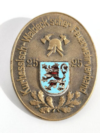 Hessen , Ehrenzeichen des Kurhessisch Waldeck´schen Feuerwehrverbandes für 25 Jahre