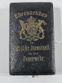 Württemberg, Feuerwehr Ehrenzeichen für 25 jährige Dienstzeit, 2. Modell  ( 1912-1915) im Etui, sehr selten