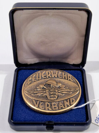 Feuerwehr Pforzheim, nicht tragbare Medaille im Etui...