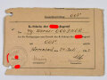 Kleiner Papiernachlass eines Angehörigen der Hitlerjugend und späterem Waffen SS Kriegsgefangenen