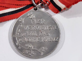 Preußen, Rot Kreuz Medaille 3.Klasse an Damenschleife, Kriegsausführung aus Eisen