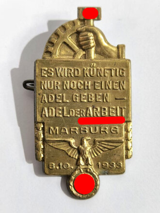 Blechabzeichen NSBO Marburg 1933