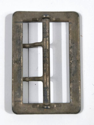 Schließe für ein Zweidornkoppel aus der Zeit des III.Reich, Gesamthöhe 76mm, Zink lackiert