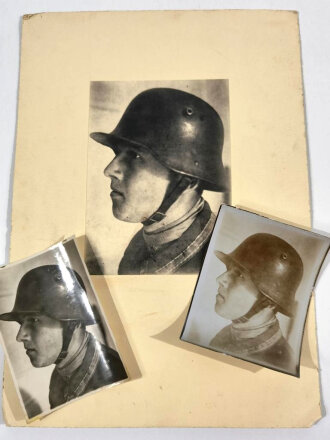 1.Weltkrieg, 3 Fotos eines feldgrauen mit Stahlhelm
