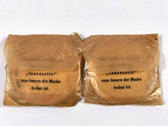 2 Paar Ersatzklarscheiben für das Deckelfach der Gasmaskendose der Wehrmacht