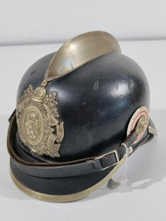 Feuerwehr Lederhaube in gutem Zustand,...