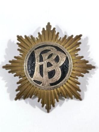 Feuerwehr , Emblem für eine Lederhaube, 85mm von Spitze zu Spitze