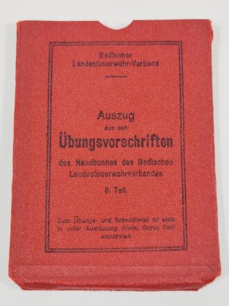 Badischer Landesfeuerwehr Verband, Auszug aus den Übungsvorschriften, leere Hülle