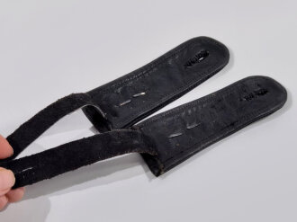 Polizei Hamburg, Paar Schulterklappen aus Leder mit emaillierten Auflagen