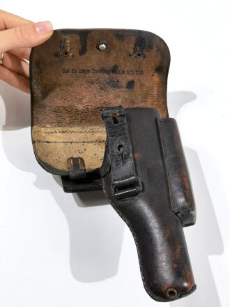 Pistolentasche Luftwaffe für lange Browning Pistole Kal. 7,65. Guter Zustand , grösstenteils aus Ersatzmaterial