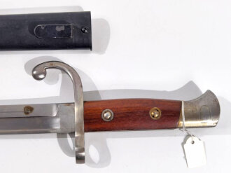 Belgien 1.Weltkrieg, Seitengewehr  Modell 1889 für belgisches Mauser Gewehr Cal 7,65, Eventuell  für Garde Civic,