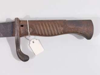 1.Weltkrieg, Seitengewehr 98/05 , Hersteller Mundlos Magdeburg, Säge ausgeschliffen, ungereinigtes Stück ohne Scheide