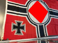 Kriegsmarine Reichskriegsflagge 200 x 335cm. Diverse defekte, Farbfrisch