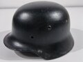 Stahlhelm Glocke Wehrmacht Modell 1935, ET64. Nach dem Krieg schwarz lackiert