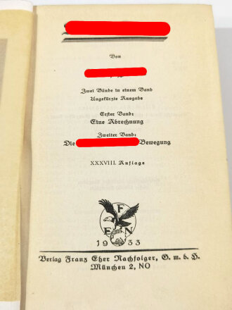 Adolf Hitler " Mein Kampf" blaue Ganzleinenausgabe , gebraucht