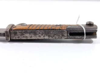 Seitengewehr 98/05 mit Sägerücken und Feuerschutzblech, Hersteller Mundlos Magdeburg , leicht narbiges Stück