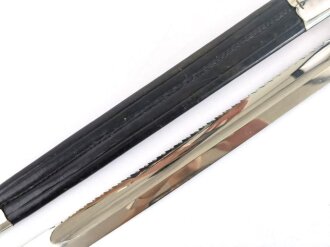 Kaiserreich, Seitengewehr Modell 98/02 mit Sägerücken, Eigentumstück, aufpflanzbar , Hersteller Eickhorn, sehr selten